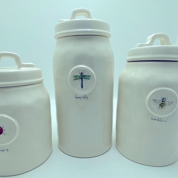 Rae Dunn Kitchen Rae Dunn Set Of 3 Insect Canisters Ladybug